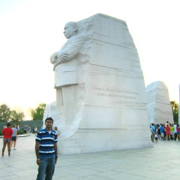 Glimpses of the Martin Luther King Memorial at Washington DC.